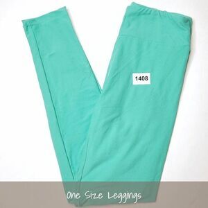 LuLaRoe OS Solid Leggings Mint Green NEW
